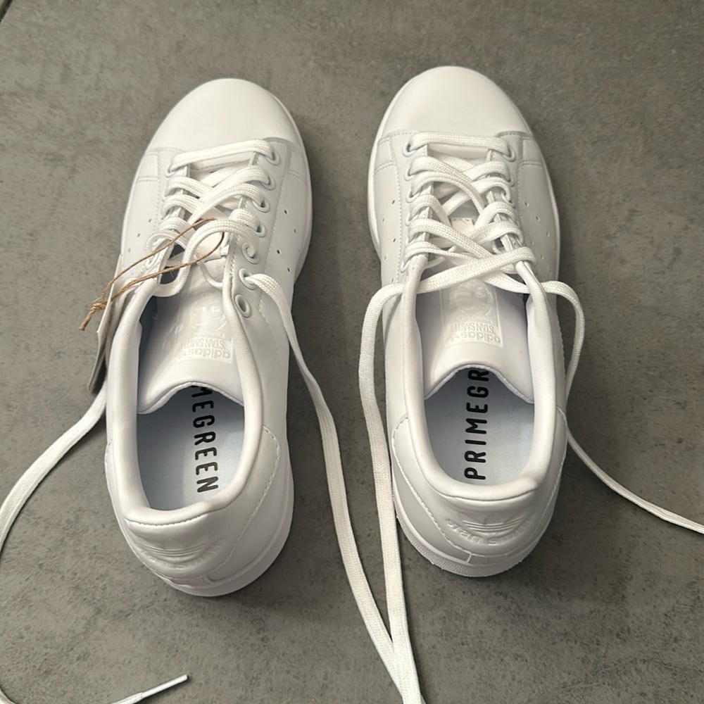 NWT Adidas Stan Smith original all white leather sneakers